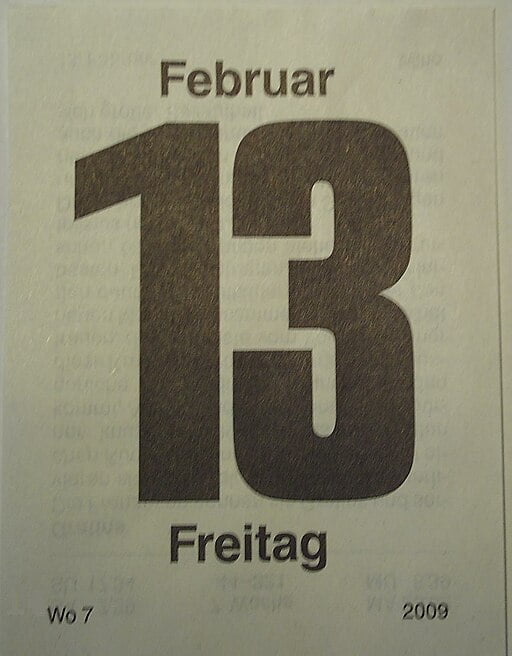 Friday the 13th_in_a_Kalender